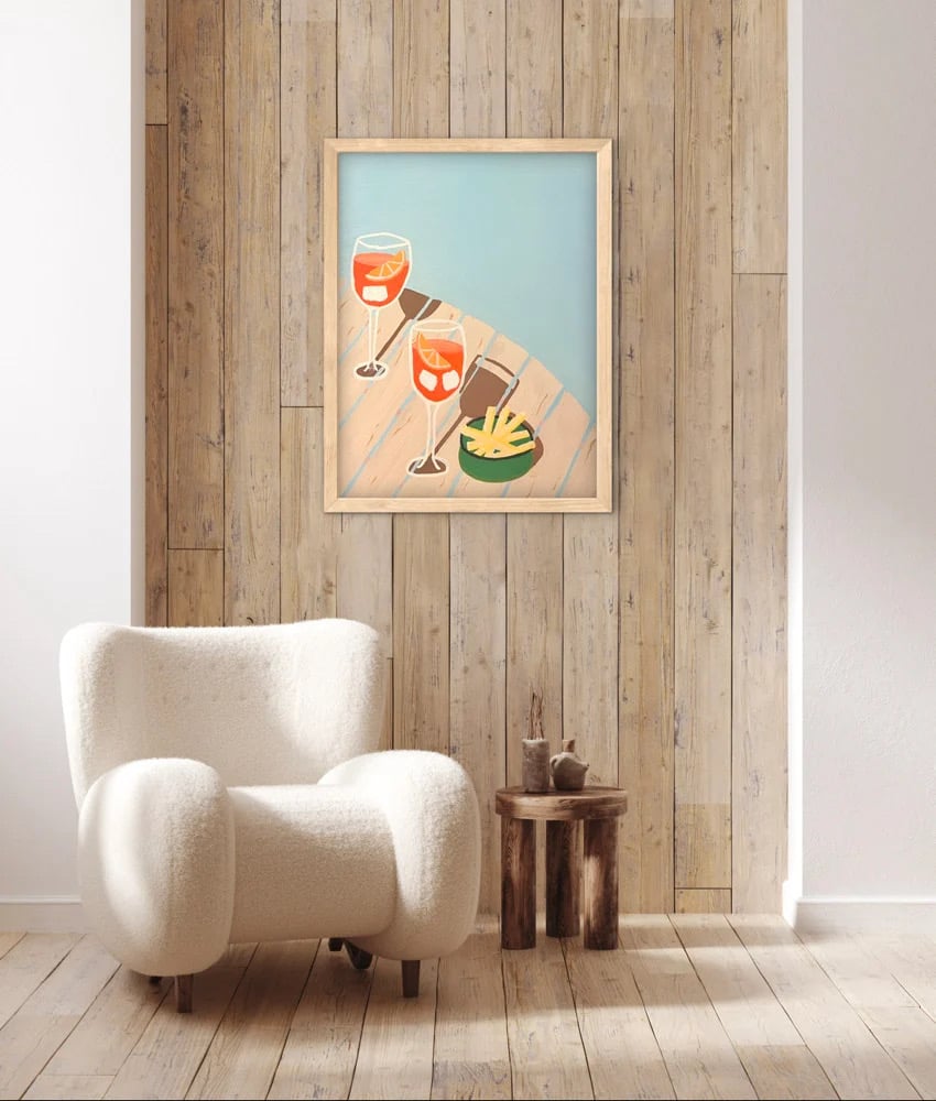 'Hot Chips and Aperol Spritz' Studio Giclee Print
