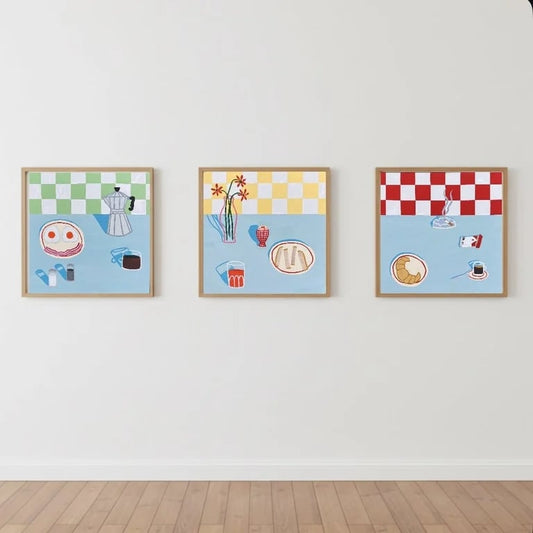 Sunny Side Up painting as part of Breakfast Trio — Vanessa Franklin Art Sydney Australia original artwork