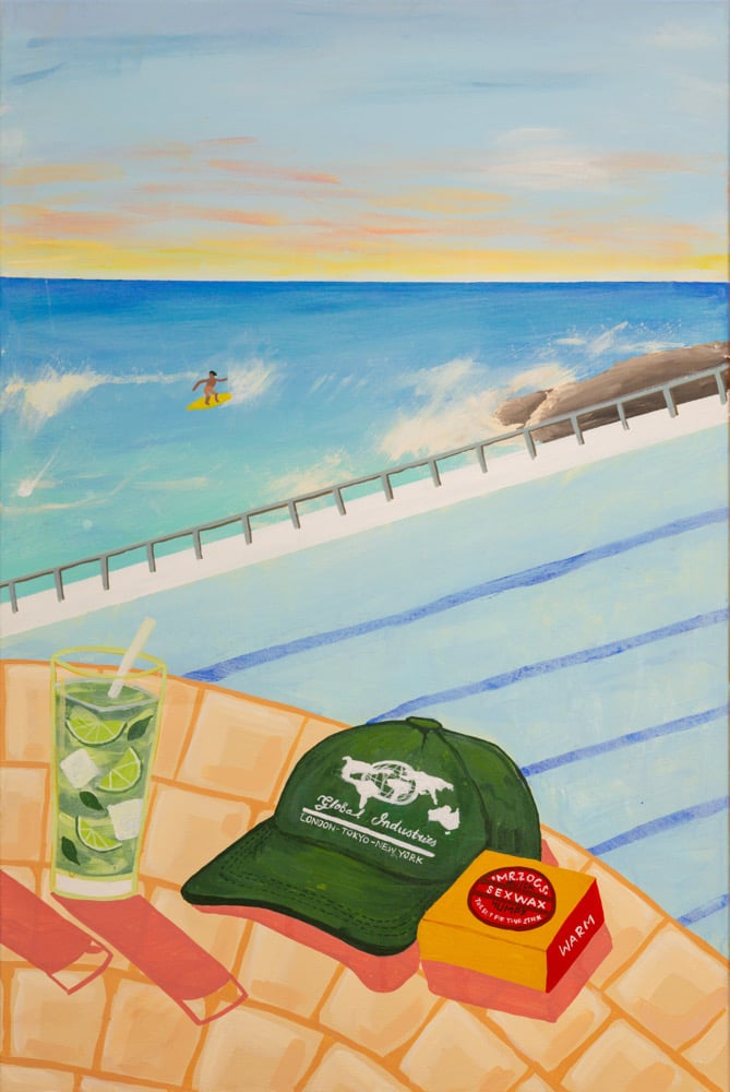 'Bondi Piklets' giclée print in interior — buy art prints online Australia Vanessa Franklin